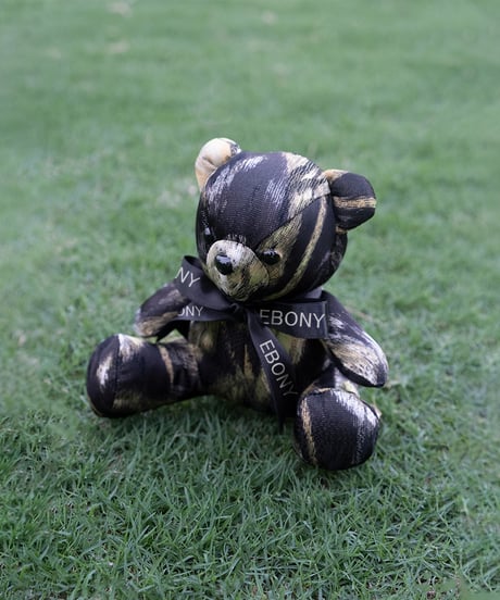 EG/TB-01 Flower print Teddybear<BLACK×YELLOW GREEN>