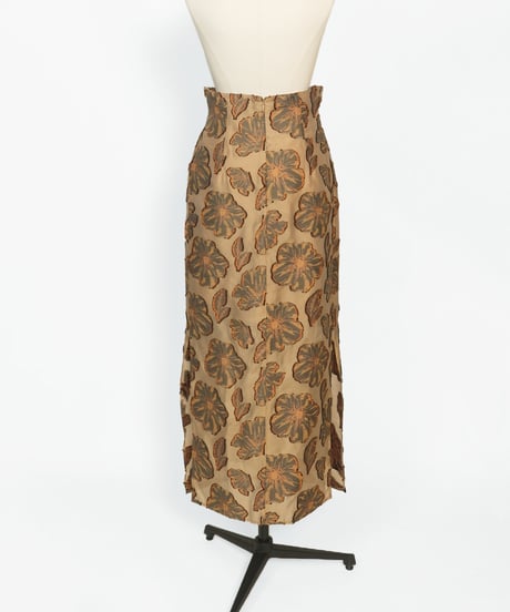 S-03/02 Rose of Sharon Skirt <CAMEL flower> sample