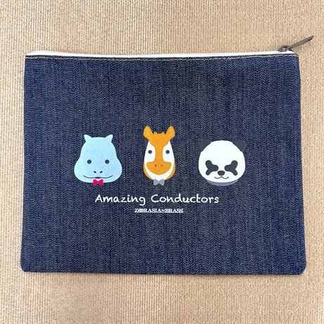 「Amazing Conductors！」デニムポーチ