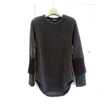 デザイナーブランドgomme   レイヤースリーブＴシャツ