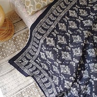ジャイプールキルト・シングルお布団「モノトーン・ダイヤモチーフ」