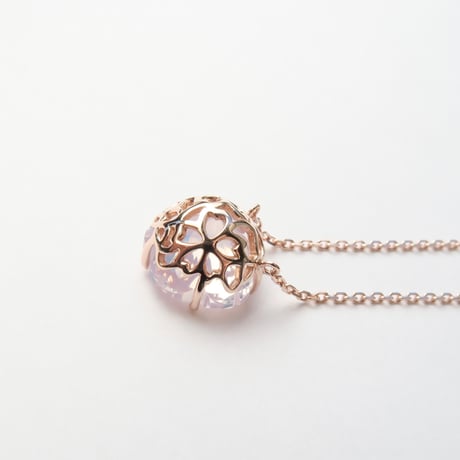 【necklace】　ミルキーアメジスト　ふわりさくらインカット