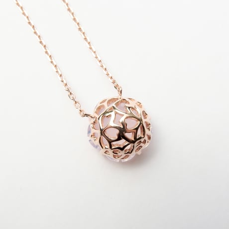 【necklace】　ミルキーアメジスト　ふわりさくらインカット