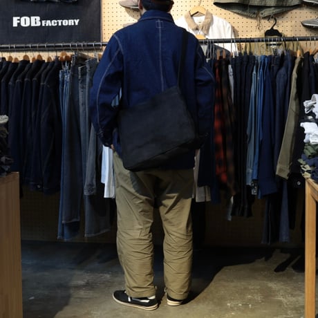 UNISEX / ''LINKS'' ORIGINAL / RETRO SHOULDER SUEDE LEATHER BAG (大)