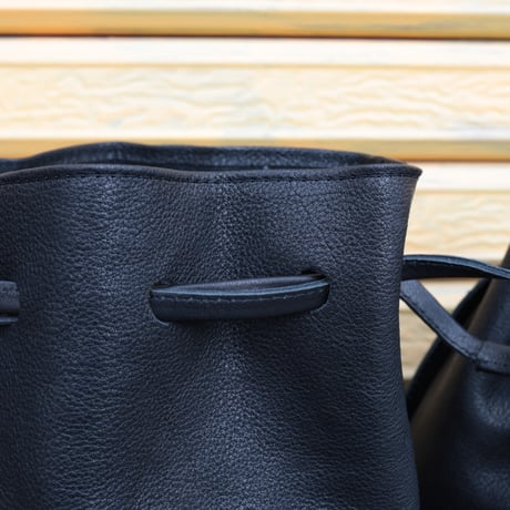 UNISEX / ''LINKS'' ORIGINAL / LEATHER DRAWSTRING BAG (中) / 26AW