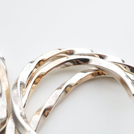 UNISEX / ナバホ族 Bruce Morgan / #6SQ 14K/SS プレーン ツイスト バングル