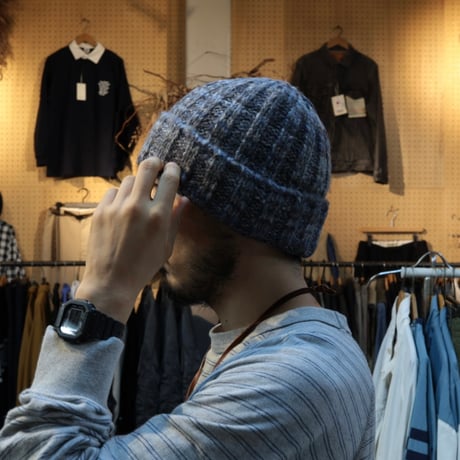 UNISEX / cableami / Space Dye Yarn 2×2 RIB W/CAP / FW-4008