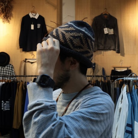 UNISEX / cableami / WOOL JACQUARD W/CAP / FW-4004