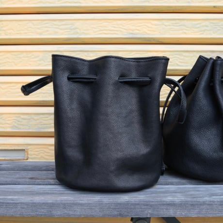 UNISEX / ''LINKS'' ORIGINAL / LEATHER DRAWSTRING BAG (小) / 26AW