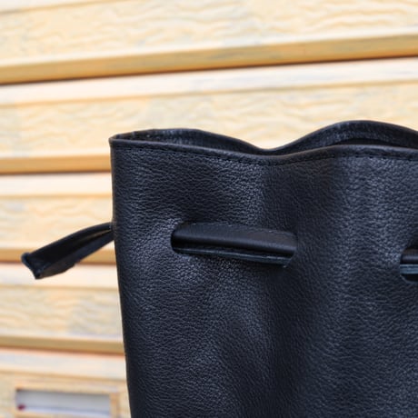 UNISEX / ''LINKS'' ORIGINAL / LEATHER DRAWSTRING BAG (小) / 26AW