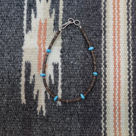 UNISEX / Turquoise × Olive Shell ブレスレット
