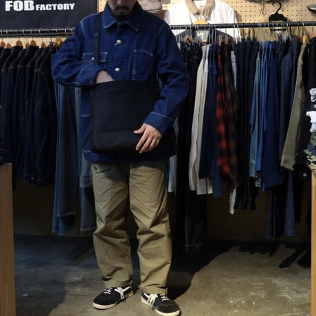UNISEX / ''LINKS'' ORIGINAL / RETRO SHOULDER SUEDE LEATHER BAG (大)