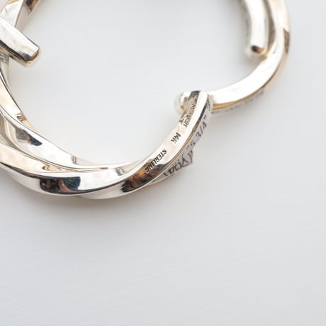 UNISEX / ナバホ族 Bruce Morgan / #6SQ 14K/SS プレーン ツイスト バングル
