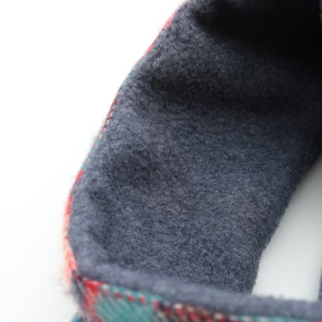 UNISEX / cableami / Wool Shaggy Check SCARF / FW-9002