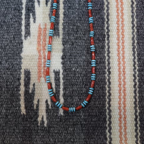 UNISEX / Coral&Turquoise ネックレス
