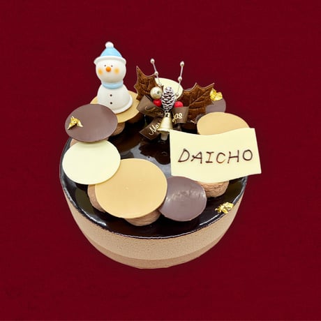 【テイクアウト専用】クリスマスケーキ「ドゥーブル ショコラ」（5号）【大阪調理製菓専門学校】