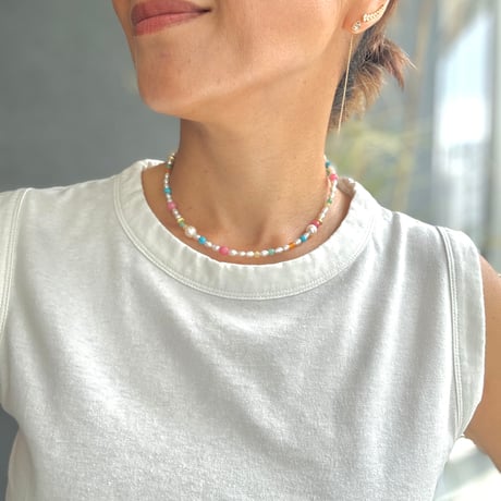 Happy Summer Stone Necklace（８）