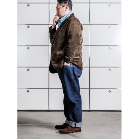 Lounge Jacket, w/Sleeve Lining, Corduroy/Size40