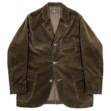 Lounge Jacket, w/Sleeve Lining, Corduroy/Size40