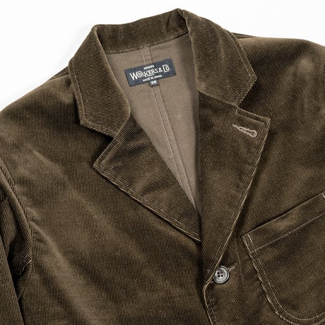 Lounge Jacket, w/Sleeve Lining, Corduroy/Size40