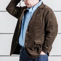 Lounge Jacket, w/Sleeve Lining, Corduroy/Size40