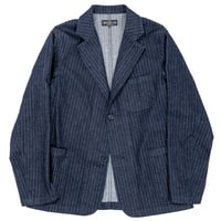 Lounge Jacket, Indigo Herringbone, Size 40