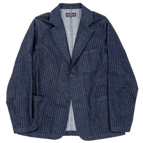 Lounge Jacket, Indigo Herringbone, Size 40