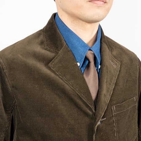Lounge Jacket, w/Sleeve Lining, Corduroy/Size40