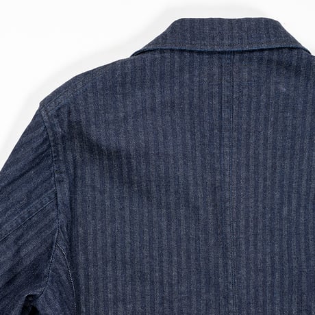 Lounge Jacket, Indigo Herringbone, Size 40