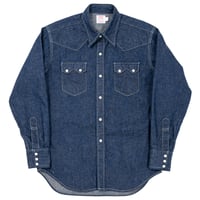 Cats Family Western Shirt, 9.5 oz Indigo Denim, OW/Size 15