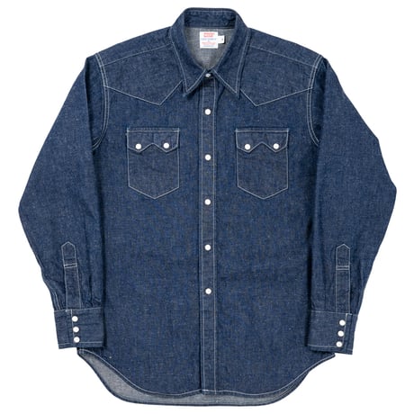Cats Family Western Shirt, 9.5 oz Indigo Denim, OW/Size 15