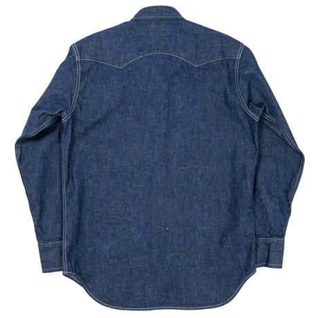 Cats Family Western Shirt, 9.5 oz Indigo Denim, OW/Size 15