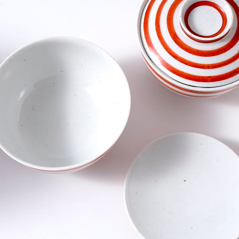 古伊万里 赤絵輪線文蓋碗 一客 | LYAN ARTS' Collection online