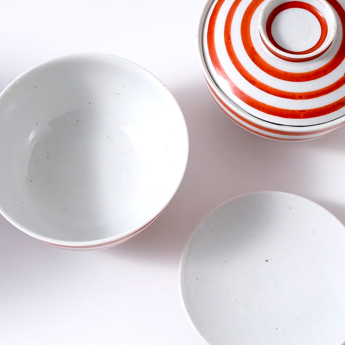 古伊万里 赤絵輪線文蓋碗 一客 | LYAN ARTS' Collection online