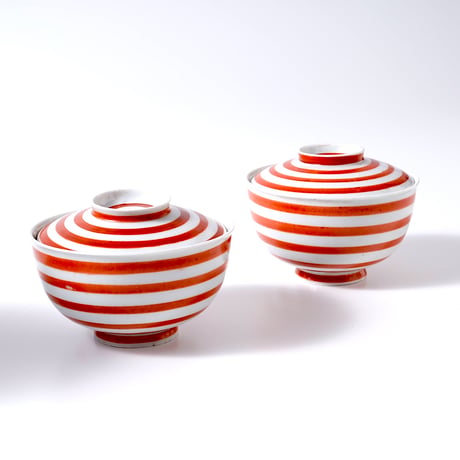 古伊万里 赤絵輪線文蓋碗 一客 | LYAN ARTS' Collection online