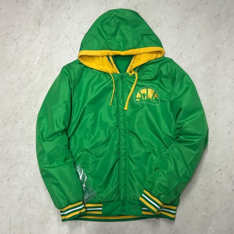 米国仕様 JHデザイン NBA シアトル スーパーソニックス Supersonics リバーシブル スタジアムジャンパー (JH-45)
