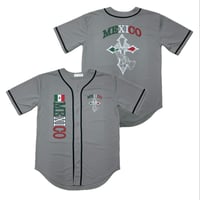 LA発 Mexico メキシコ 十字架 アンダーグラウンド グラフィック ベースボールシャツ (GFX-BB3)