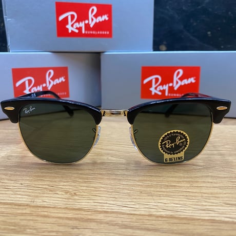 Ray-Ban レイバン CLUBMASTER CLASSIC クラブマスター イタリア製 RB3016 ブラック ゴールド (0RB26)
