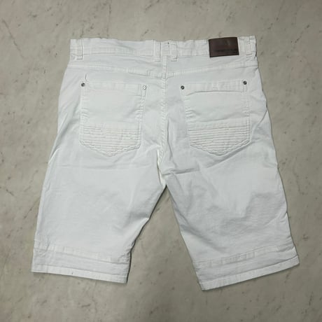 米国発 Imperious インペリアス Biker Short Denim バイカーショートパンツ 白 (SJNS110)
