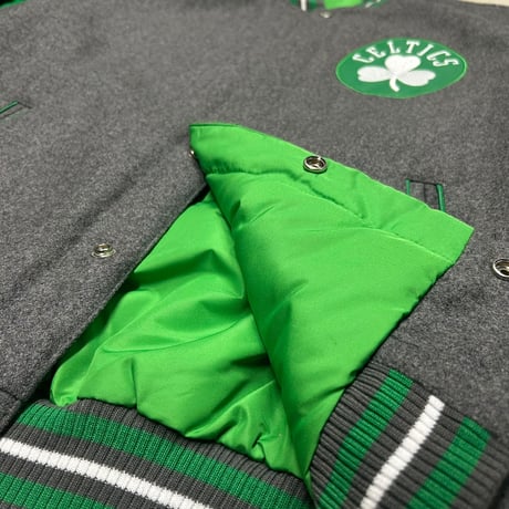 USA限定 JHデザイン NBA ボストン セルティックス Celtics リバーシブル スタジアムジャンパー スタジャン (JH-34)