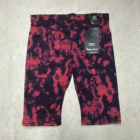 海外限定 SmokeRise スモークライズ Tiedye shorts タイダイ デニム ショートパンツ (SJNS59)