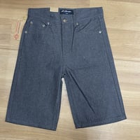 老舗LAブランド KnoBetta ノーベター Ner Color グレー デニム 太め ショートパンツ (SJNS4)