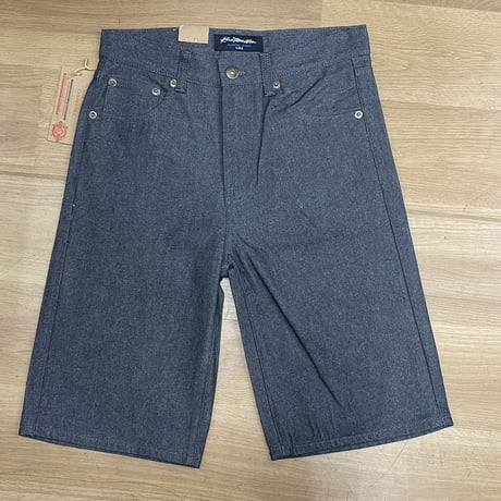 老舗LAブランド KnoBetta ノーベター Ner Color グレー デニム 太め ショートパンツ (SJNS4)
