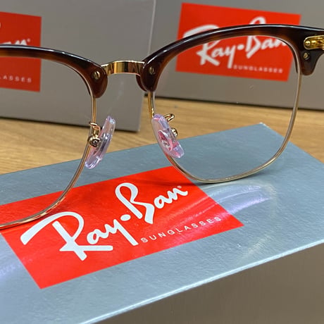 Ray-Ban レイバン CLUBMASTER クラブマスター UVカット加工 クリアレンズ RB3016 ハバナ ゴールド (0RB24)