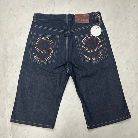 Gino Green Global ジーノグリーングローバル 9Rhinestone Denim Shorts デニム ショートパンツ (SJNS86)