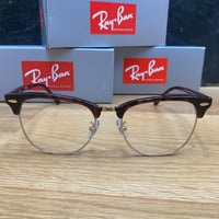 Ray-Ban レイバン CLUBMASTER クラブマスター UVカット加工 クリアレンズ RB3016 ハバナ ゴールド (0RB24)