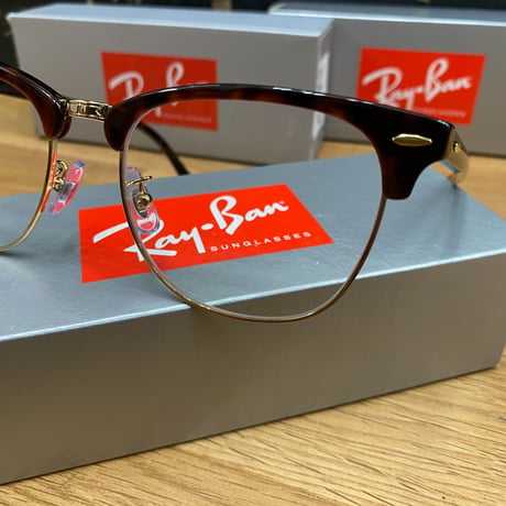 Ray-Ban レイバン CLUBMASTER クラブマスター UVカット加工 クリアレンズ RB3016 ハバナ ゴールド (0RB24)