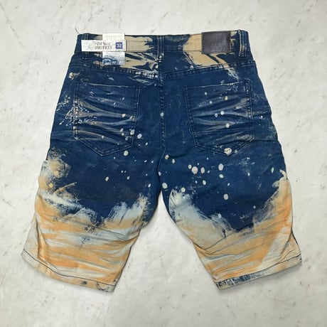 米国ブランド Denim & Rivets デニムアンドリベット Denim Shorts ブリーチ ペイント デニムショートパンツン (SJNS82)