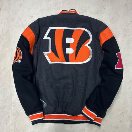 米国仕様 NFL公式 JHデザイン Bengals シンシナティ ベンガルズ NFL リバーシブル スタジアムジャンパー (JH-22)