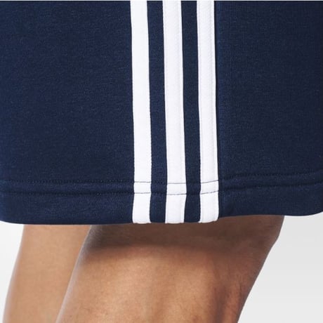米国仕様 Adidas アディダス エッセンシャル 3ストライプ スウェット ショートパンツ 紺 GYM Shorts